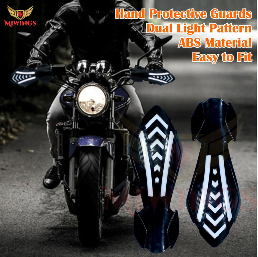 Miwings Motorcycle Hand Guard with LED Light Universal Bike Handle