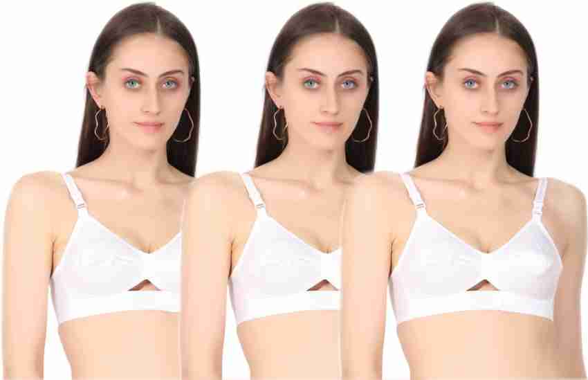 Chandra Kiran ck Elastic Strap Pure cotton bra (COMBO 3)