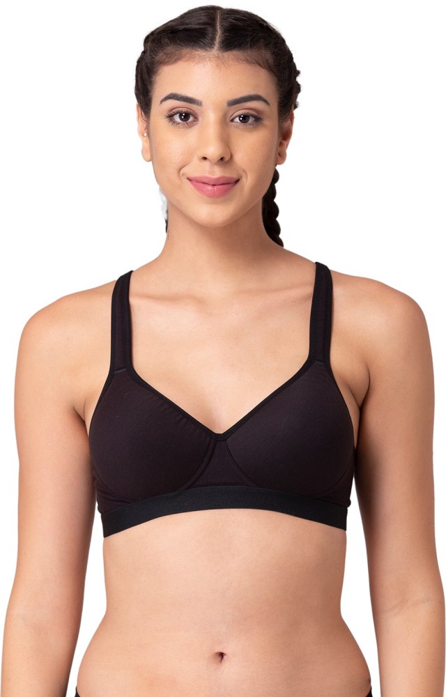 Buy Tweens Lite Wite Women's Lightly Padded Non-Wired Active Sports Bra  (TLW-405_Black_30C) at