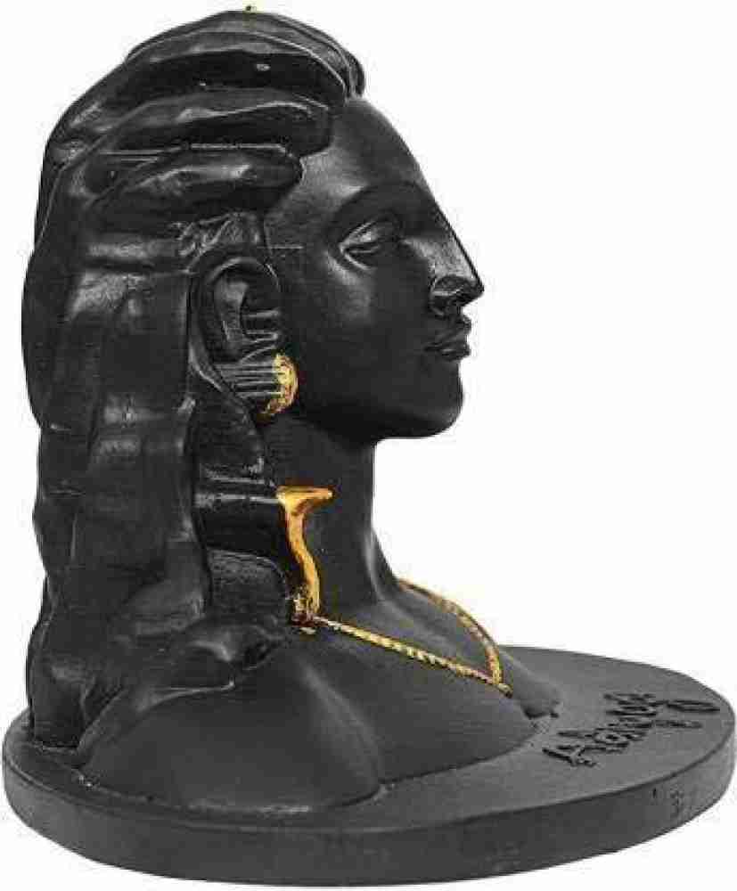 3 inch Adiyogi Statue with Rudraksha Mala for Car Accessories for