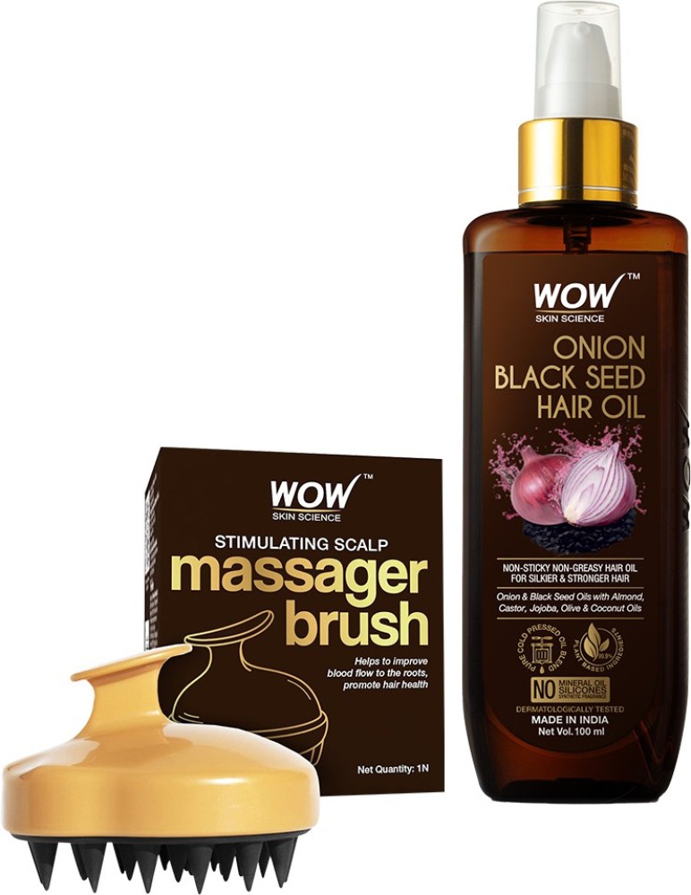 WOW Skin Science Onion Black Seed Hair Shampoo, Hair Conditioner, Hair Oil