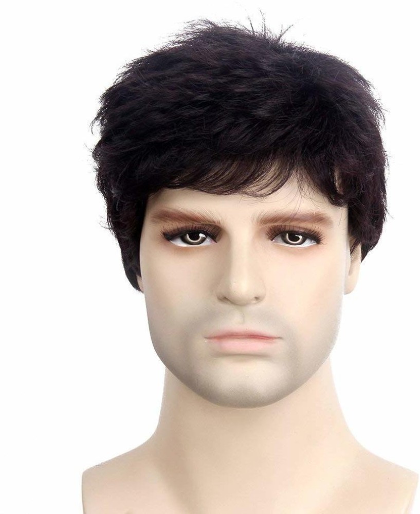 Black hair shop wig man