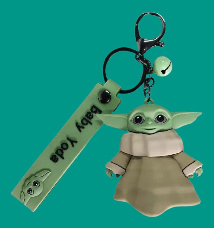 DSR Baby Yoda Keychain 3D Keychain Green Color Key Chain