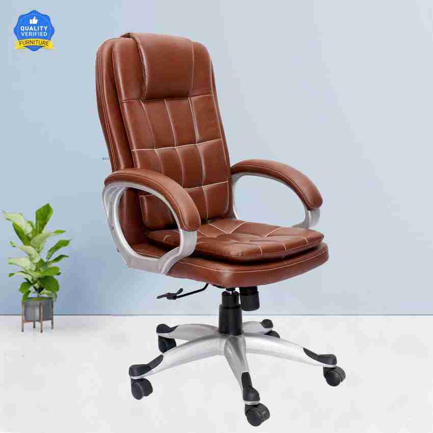 Vj interior leatherette online office arm chair