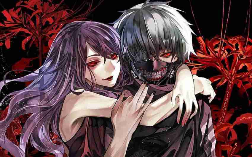 Rize kamishiro and Ken Kaneki Tokyo Ghoul Anime Home Decor Canvas