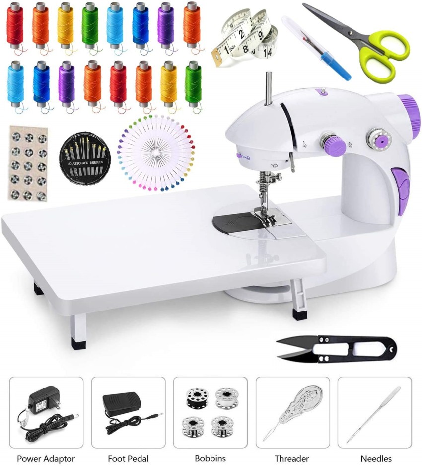 Electric Sewing Machine 12 Stitches Desktop Household Tailor 2 Speed Foot  Pedal