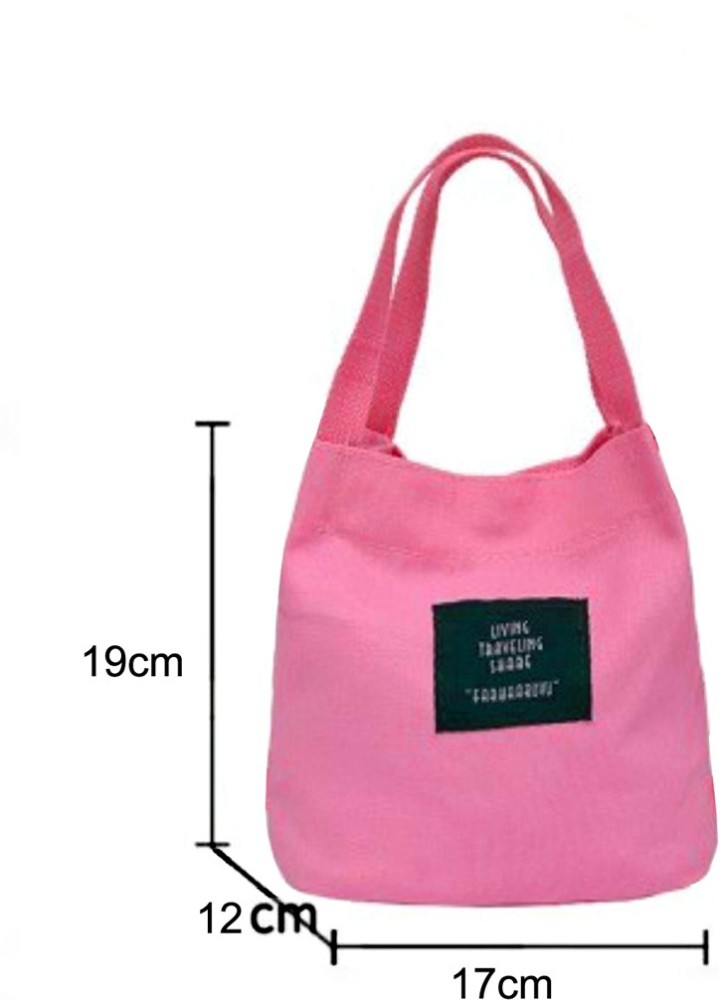 komto Pink Sling Bag Small Canvas Totes Lightweight shoulder bag Reusable  Washable, Perfect Handbag for women Shopping School Travelling bag Canvas Girls  Bag Pink - Price in India