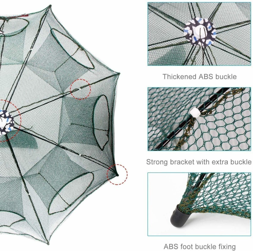 Hauck Portable Folding Hexagon Fishing Net - Fish Crab Shrimp Cage