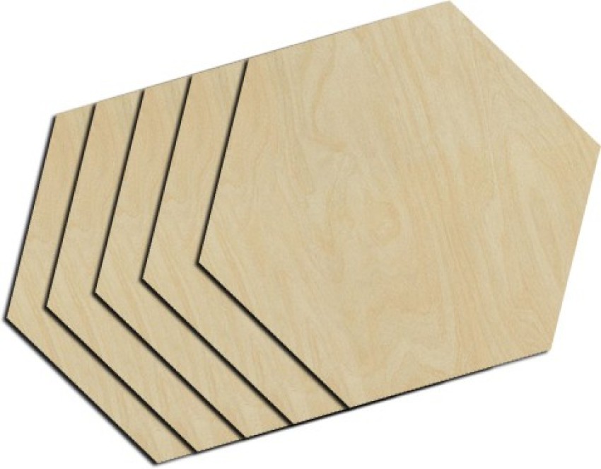 Krafty Supply Wood hexagon, 1/4 Thick MDF, 8 inches 