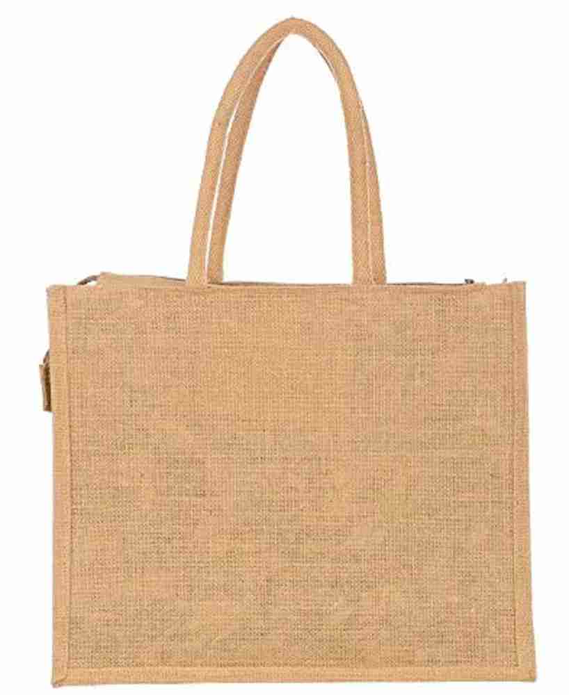 Eco-Friendly Jute Bags Multipurpose Hand Bag with Zip & Handle for