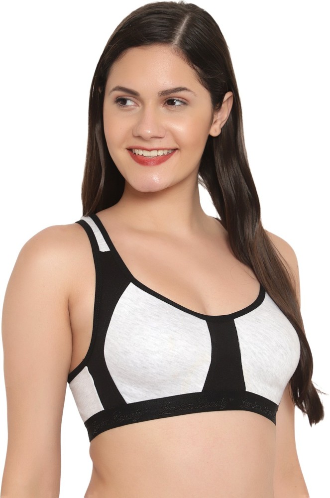 Buy Jockey Non Padded Cotton Sports Bra - Black Online at Low