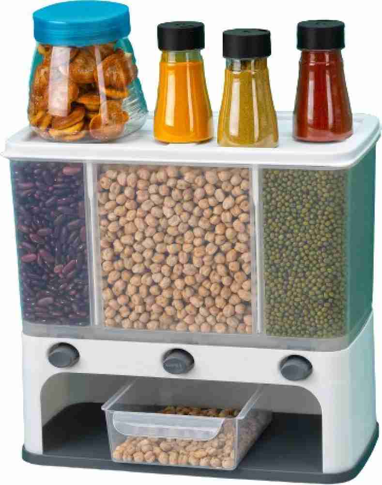 NOPEX Big Size Wall Mounted Multi Kitchen Storage Containers Food Dispenser  Grains Container For Home Kitchen Restaurants - 7000 ml Plastic Cereal  Dispenser (Pack of - 1) Storage Box Price in India 