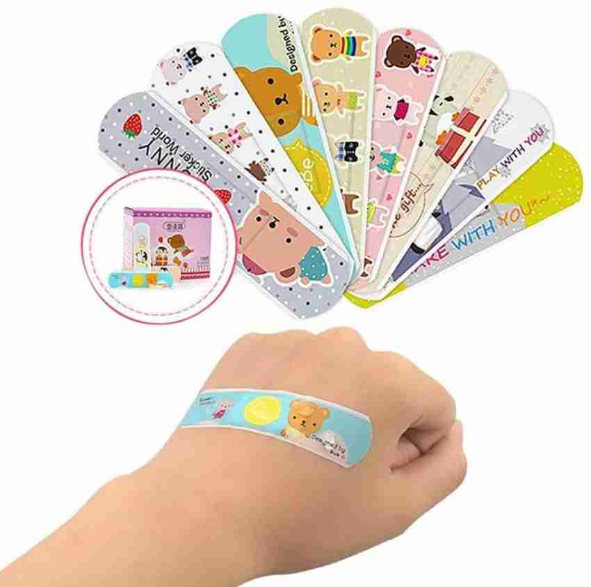 Newvent Cute Cartoon Band-Aid For Wound  Cute Printed Cartoon Waterproof Band  Aid Adhesive First Aid Emergency Bandage Kit For Kids/Children (Pack Of  120) Crepe Bandage Price in India - Buy Newvent