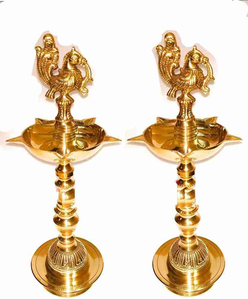 Brass Oil Lamp, Brass Traditional Kerala Lamp, Brass Vintage Oil