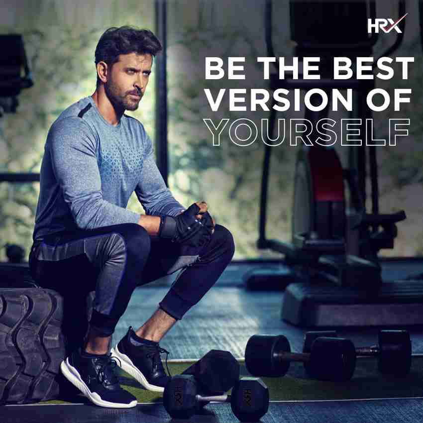 HRX Rubber Coated Professional 7.5 kg x 2 Home Workout Hex Fixed