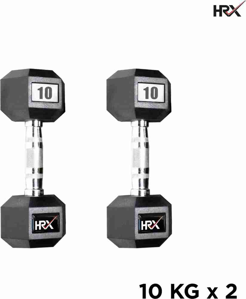 Buy HRX Rubber Coated Professional 10 kg x 2 Home Workout