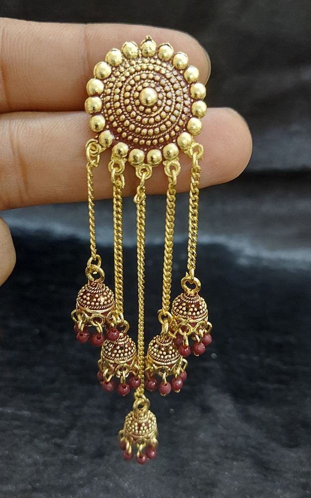 Long earrings jhumka style on sale