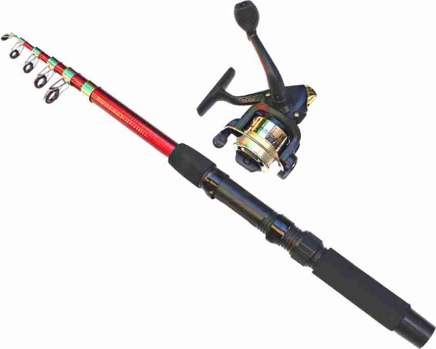 7Ft Fishing Rod and reel with fishing frog hook bell fatna all items kit  combo