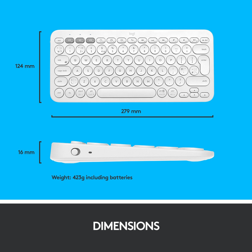 Logitech K380 Easy Switch for Upto 3 Devices Slim Bluetooth