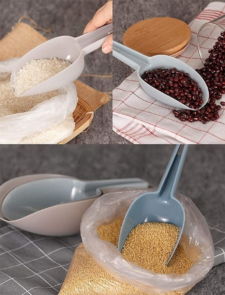 3 Pcs Ice Scoop Set Flour Scoop for Canisters Multi Purpose Plastic Kitchen  Scoops Canisters Pet Food Scoop Plastic Scoops for Dry Goods Flour Coffee