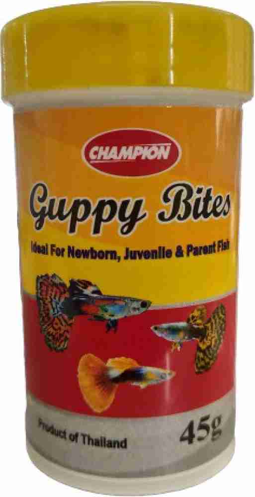 Petzlifeworld Champion Guppy Fish Bites 45G 0.045 kg Dry New Born Fish Food  Price in India - Buy Petzlifeworld Champion Guppy Fish Bites 45G 0.045 kg  Dry New Born Fish Food online