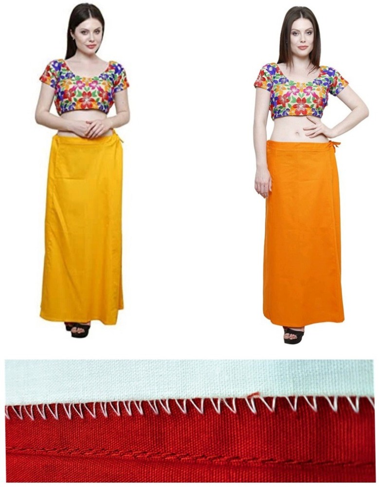 Buy online Yellow Cotton Petticoat from ethnic wear for Women by