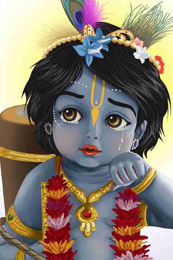 Lord Baby Krishna Artwork Poster HD Poster for Room D cor