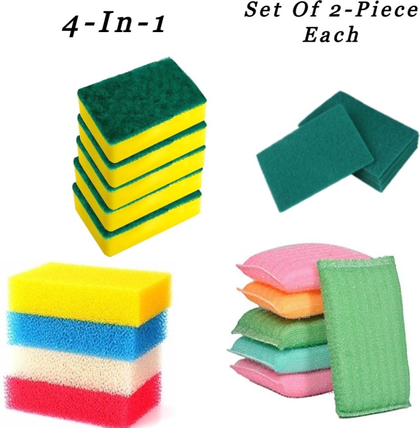 Reveknow Scrub Pad - Dish Wash Scrub Pads Scrubber - Set Of 10 Scrub Pad  Price in India - Buy Reveknow Scrub Pad - Dish Wash Scrub Pads Scrubber -  Set Of