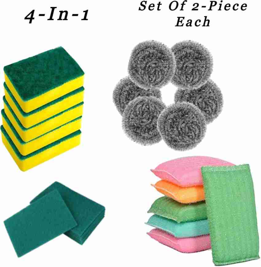 Reveknow Scrub Pad - Dish Wash Scrub Pads Scrubber - Set Of 10