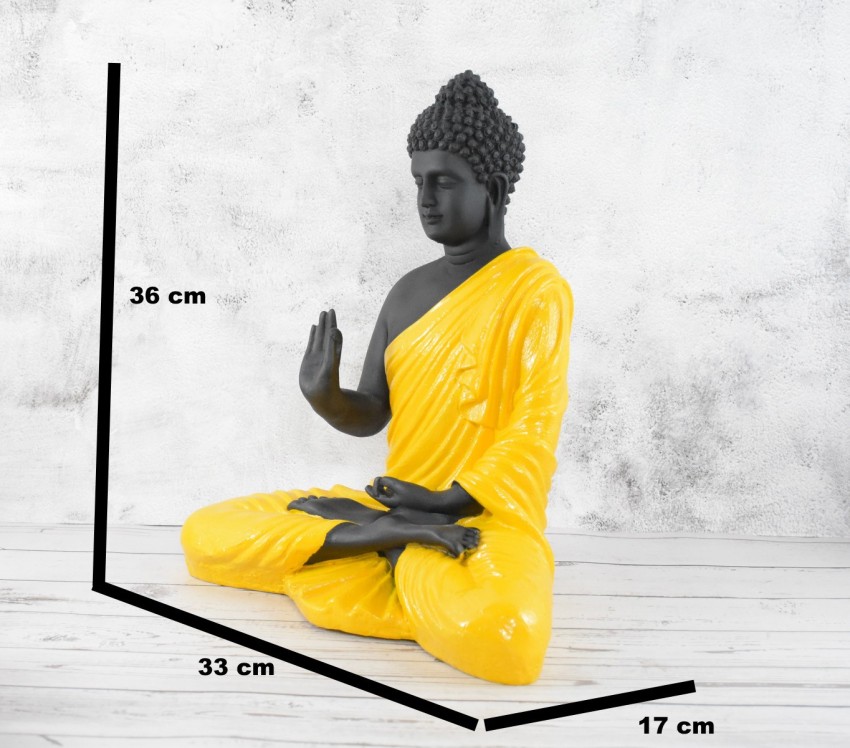 The Healing Spirit Blessing Buddha Statue : 1.25 Feet,Orange – Deczo