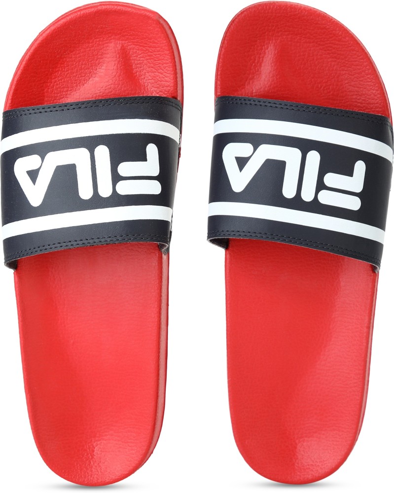 Fila red shop slides