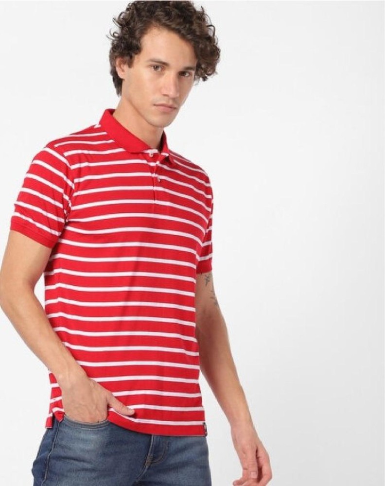 red striped polo t shirt