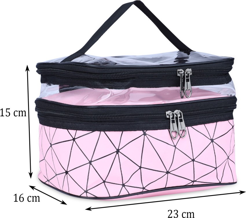 Barbie Travel Makeup Case for Girls Waterproof Vinyl Clear Cosmetic Bag Organizer with Golden Zipper Impressions Vanity · Company