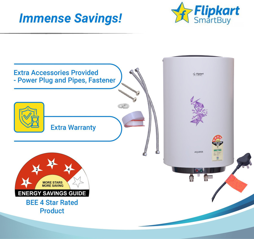 Flipkart SmartBuy 25 L Storage Water Geyser (Flipkart SmartBuy 25 L Storage Water  Geyser, Sheen White) Price in India - Buy Flipkart SmartBuy 25 L Storage Water  Geyser (Flipkart SmartBuy 25 L