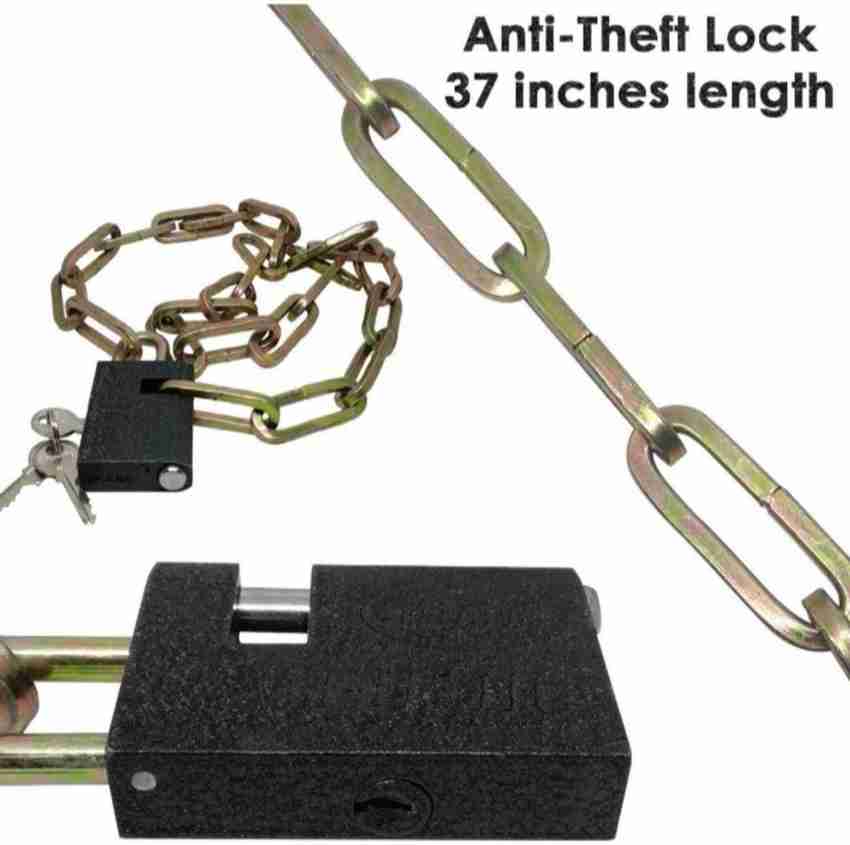 Venues B Stainless Steel Made 3 Feet Long Chain with Heavy Lock