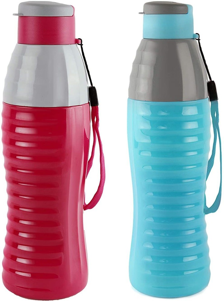 Cello Puro Plastic Sports Insulated Water Bottle,Set of 4, Assorted (600 ML)