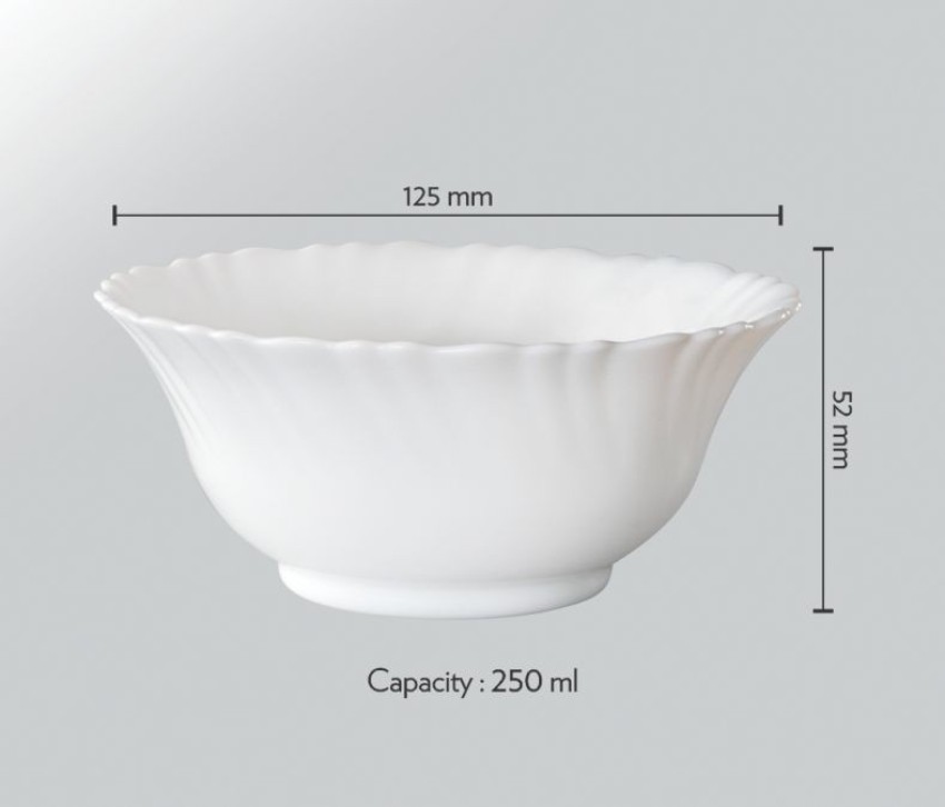 Larah by BOROSIL Opalware Multipurpose Bowl Set - 500 ml, 2 Pieces