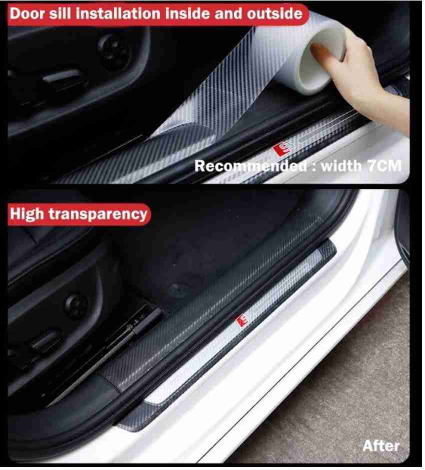 3-10m Width Length Carbon Fiber Sticker Tapes Car Anti Collision Protector  Strip Wrap Auto Bumper Door Sill Protection Film