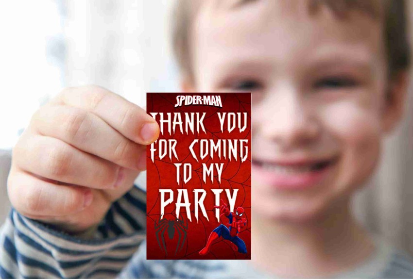 Spiderman Birthday Party Thank you Cards - Thank You Cards