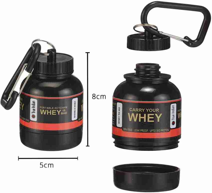 1PC Whey Protein Powder Container Funnel Key Chain for Portable
