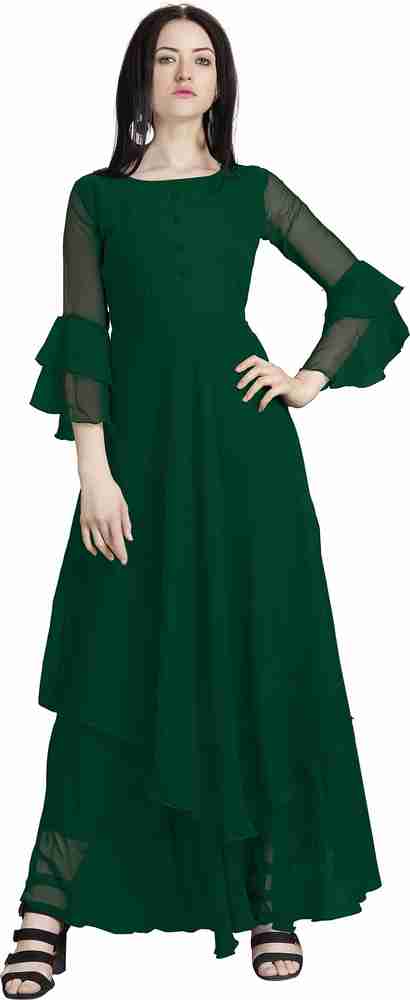 Dark green color dress shop