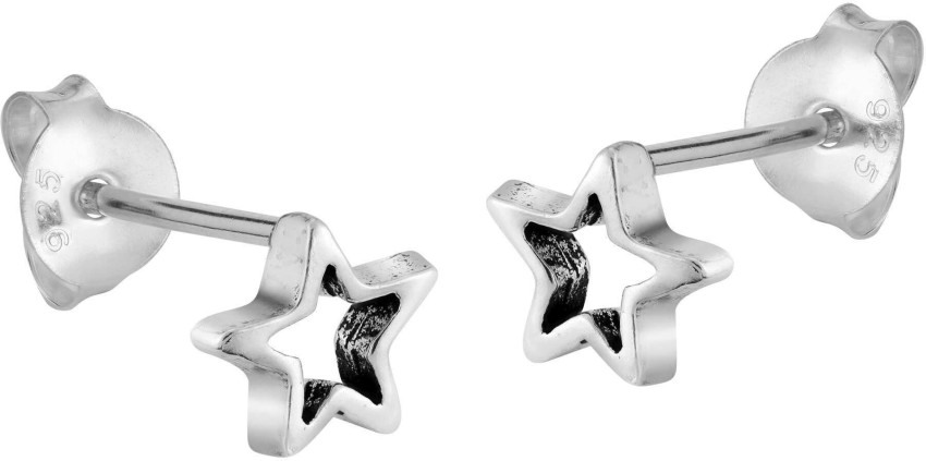 Cute Flowery Platinum Earrings with Diamonds JL PT E 158