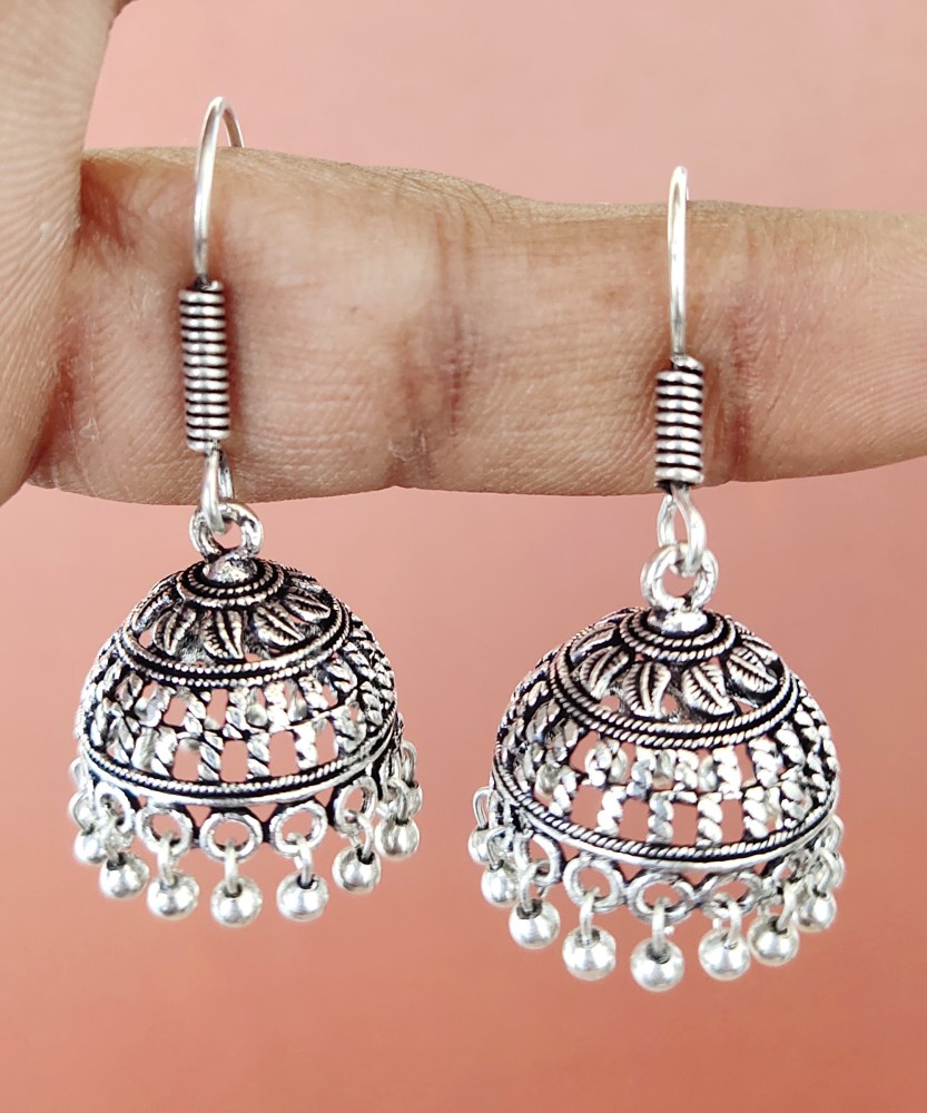 Silver jhumki on sale