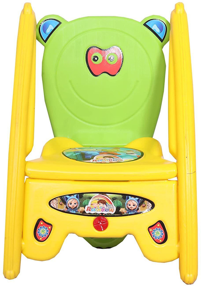 Colorpunch Rainbow 2 in 1 Boy s and Girl s Plastic Ride Rocking Chair for Indoors and Outdoors Toy Ride On Kids Rocker 16.2 x 8 x 20 cm Rideons Wagons Non Battery Operated