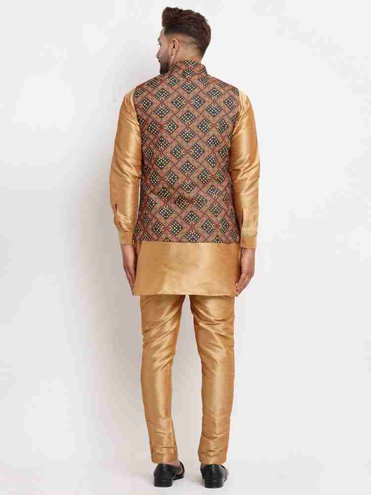 Kurta pajama with leather sale jacket