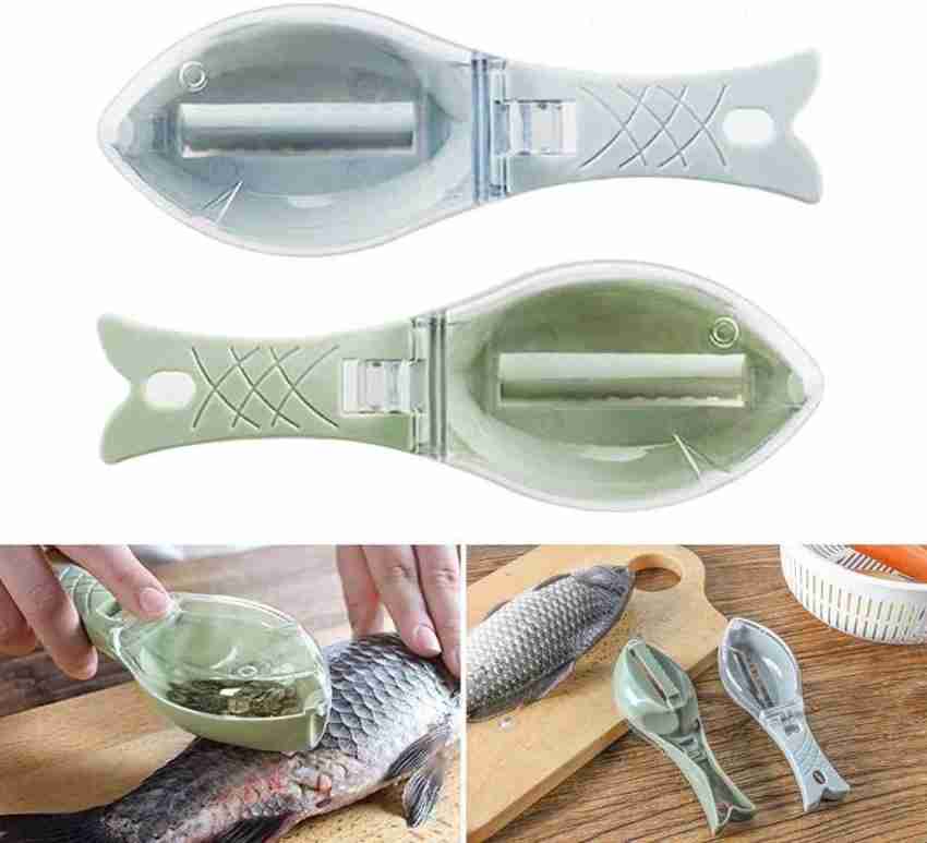 jpdsrn Fish Scale Remover Fish Scaler Brush with Lid Easily Remove Fish  Scales-Unique Handle Design, Fast Remove Fish Skin Graters Cleaning Peeler  Scaler Scraper Kitchen Fish Cleaning Tools(pack of 2) Fish Scaler Price in  India - Buy jpdsrn Fish