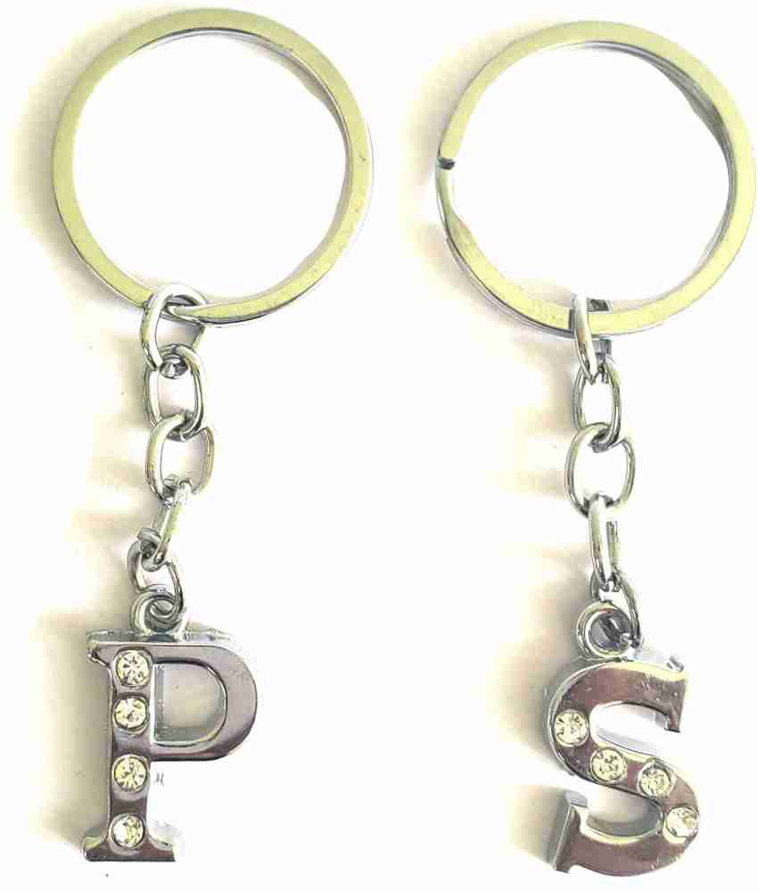 ShopTalk Alphabet metal letter P S stainless Key Chain Price in