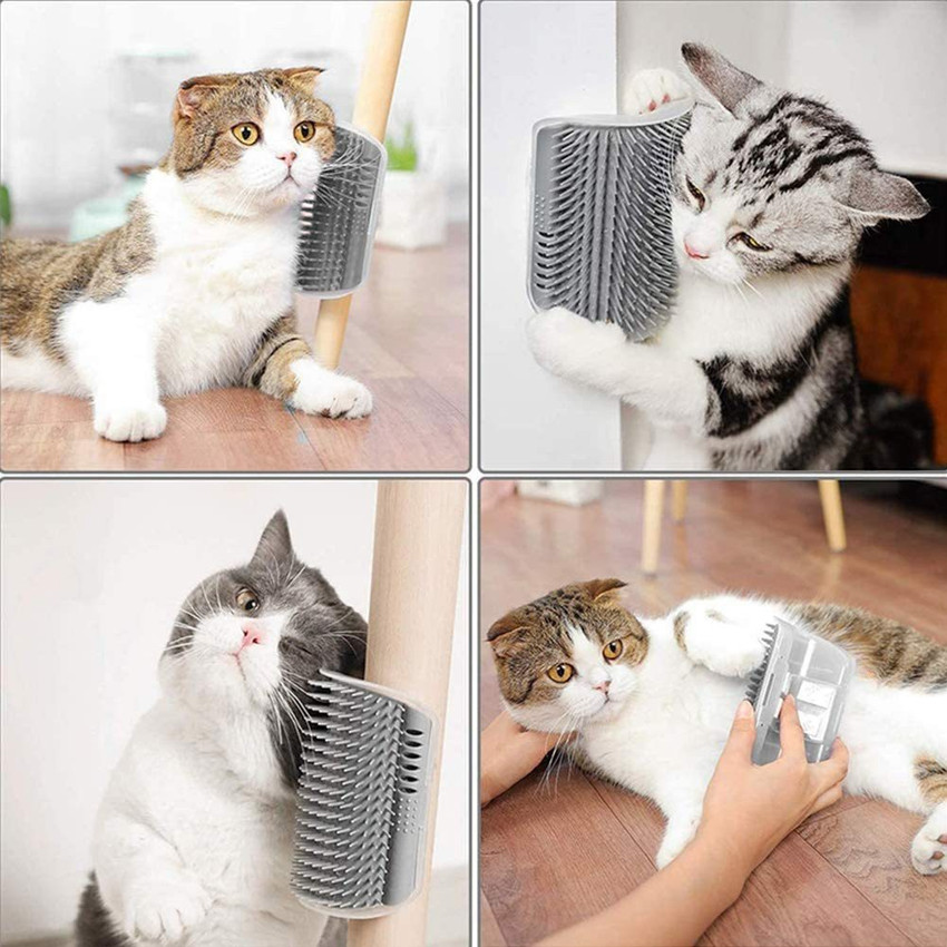 Corner mounted clearance cat brush