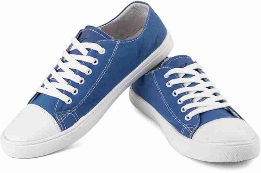 Mens blue hot sale canvas sneakers