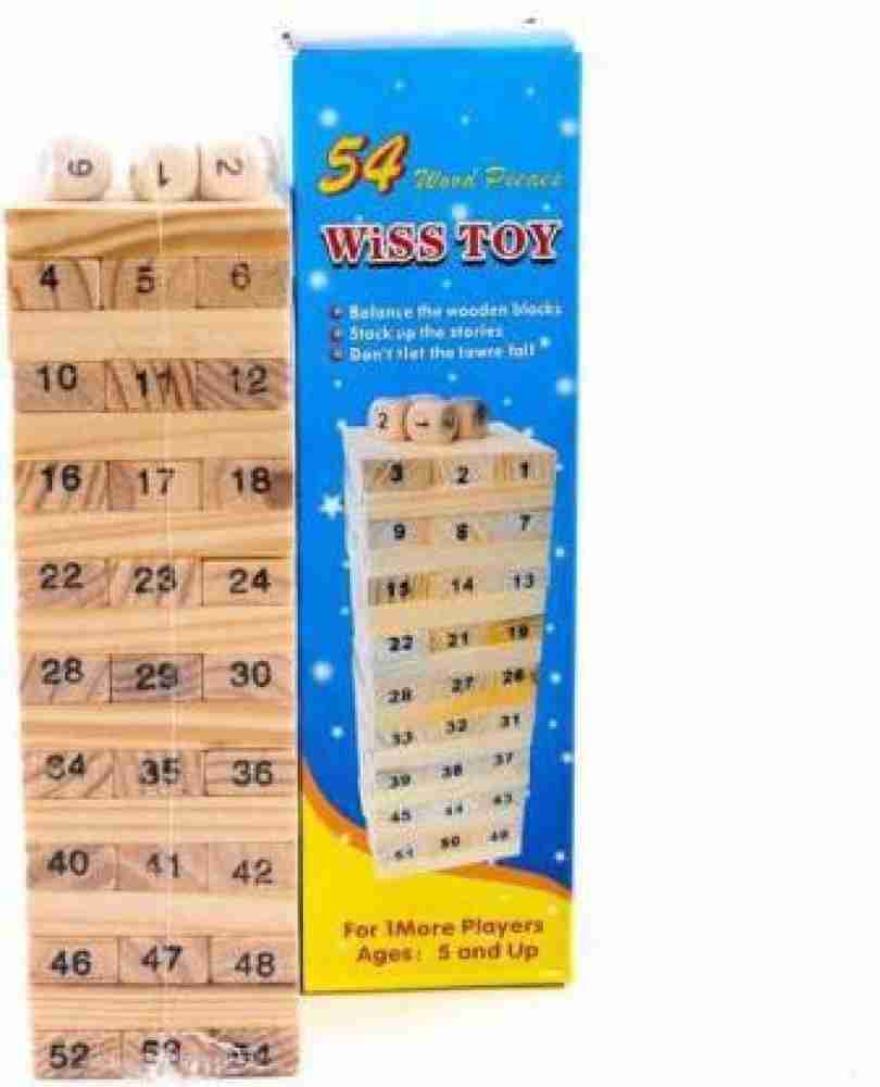 WHITE POPCORN High Quality Wooden Number Wiss Toy/Jenga/Zenga/Tumbling  Tower Small for Kids - High Quality Wooden Number Wiss Toy/Jenga/Zenga/Tumbling  Tower Small for Kids . Buy ZENGA toys in India. shop for WHITE POPCORN  products ...